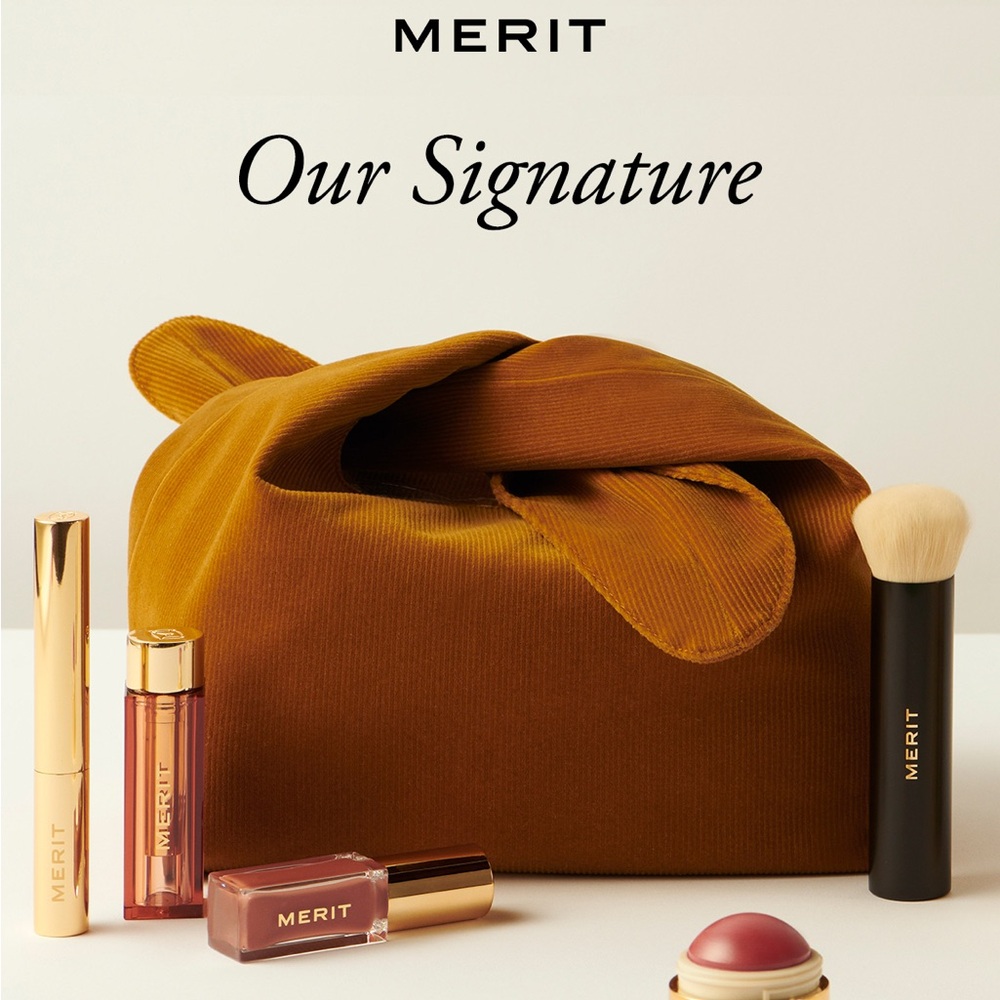 MERIT Signature Corduroy Makeup Bag – Caramel